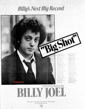 1978 Billy Joel "Big Shot" Song Release Music Industry Promotional Reprint Ad