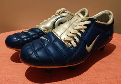 2004 NIKE TOTAL 90 III BLUE SILVER T90 SOCCER CLEATS FOOTBALL BOOTS US 8 UK 7 | eBay