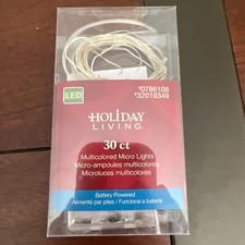 Holiday Living LED MULTICOLORED 30ct Micro Lights NEW 2 Pkgs