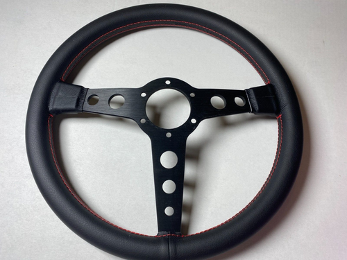 MOMO prototipo 350mm 14' Genuine Leather Thickened Spoke Sport Steering Wheel - Bild 4 von 24