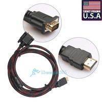 Usa Full Hd Hdmi Male To 15 Pin Vga Connector Adapter Converter Cable For Hdtv on sale Usa Full Hd Hdmi Male To 15 Pin Vga Connector Adapter Converter Cable For Hdtv on sale