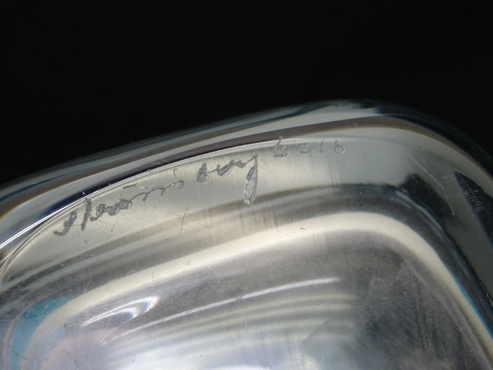 3 piezas DE COLECCIÓN AÑOS 40 DANSK GULDSMEDE HANDVAERK DGH DINAMARCA RECIPIENTE DE VIDRIO ESTERLINA Foto 2 de 4