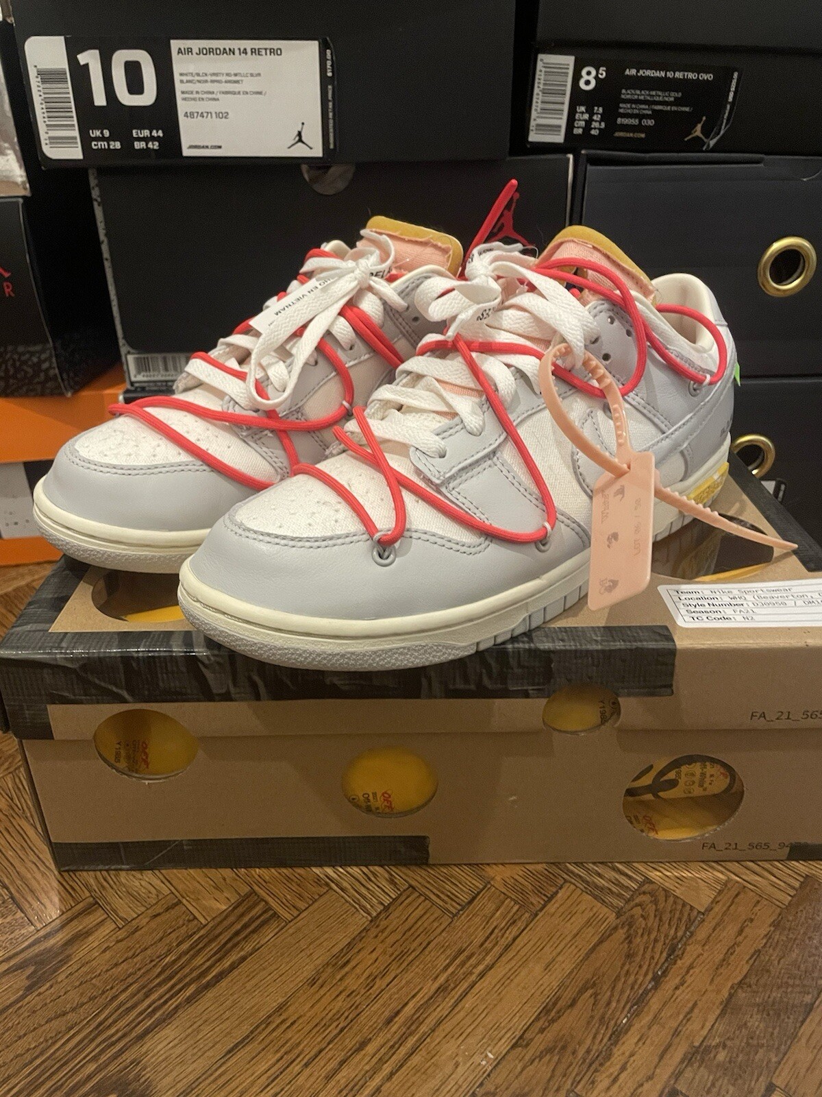 OFF WHITE X NIKE Taglia 9 5 Off White X Nike Dunk Low lotto 6 di 50