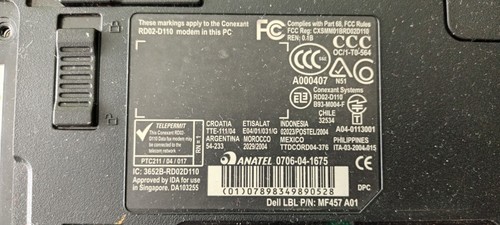 Dell Inspiron 1300 Laptop Notebook 14.1" 1.5GB 60GB IDE Windows 7 SP1 Intel DVD - Picture 14 of 20