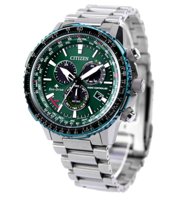 Citizen Promaster Sky CB5004-59W Green Dial Sapphire Radio Controlled Eco-Drive