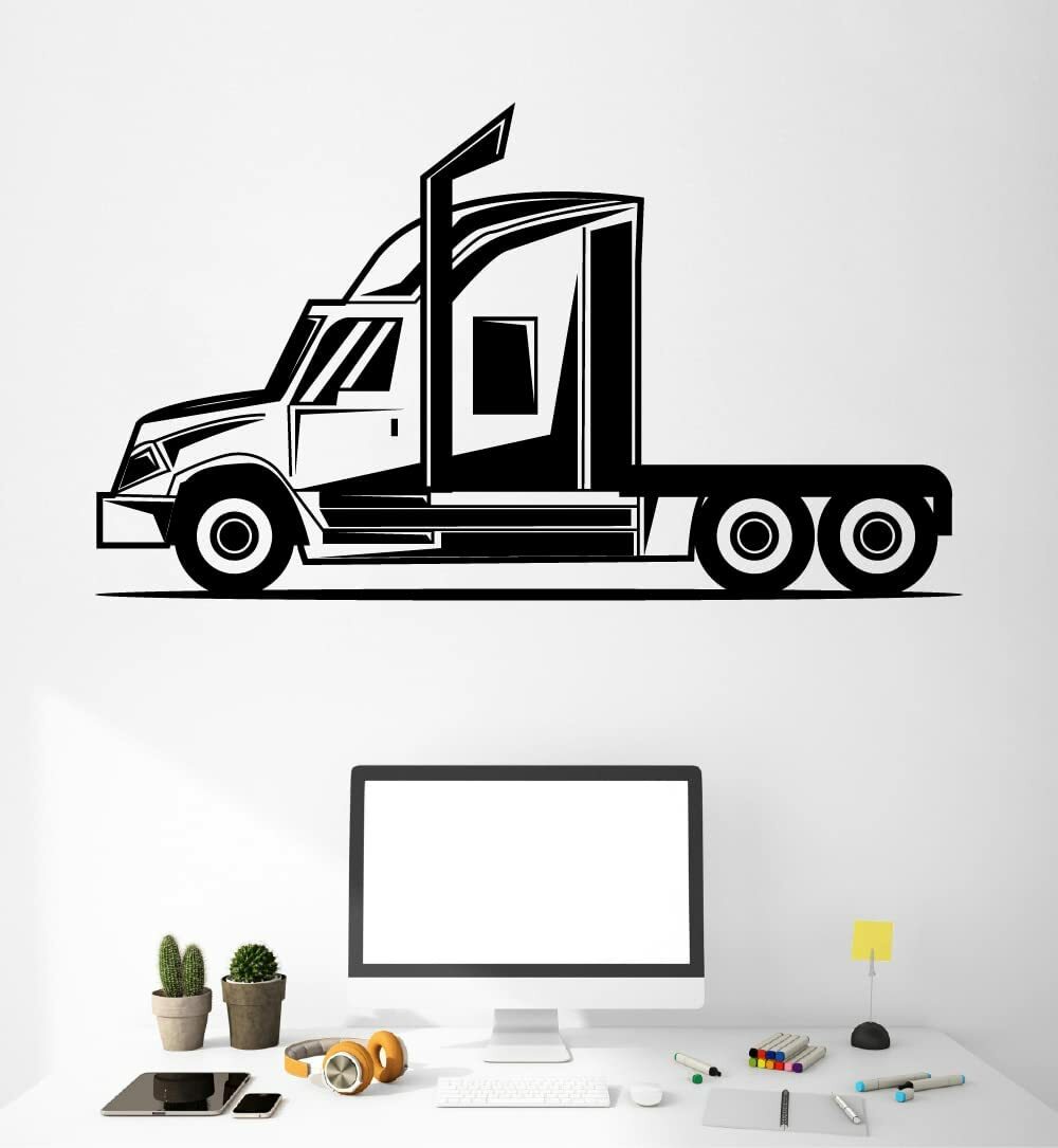 Flatbed Dump Truck Vinyl Wall Decal for Home Room Decor