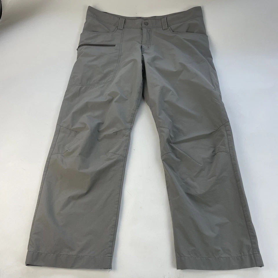 Pantalones chinos grises ARC'TERYX de nailon elásticos para senderismo al aire libre • 36 x 30 Foto 3 de 4