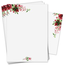 Briefpapier Set Rose I Briefb&ouml;gen mit Umschlag I DIN A4 I dv_440