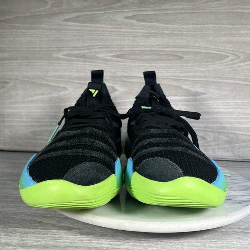 Adidas Trae Young 2 Basketball Shoes Mens 11 Black Green Blue Athletic - Picture 5 of 13