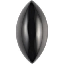 Natural Extra Fine Black Onyx - Marquise Cabochon - Brazil - AAA Grade