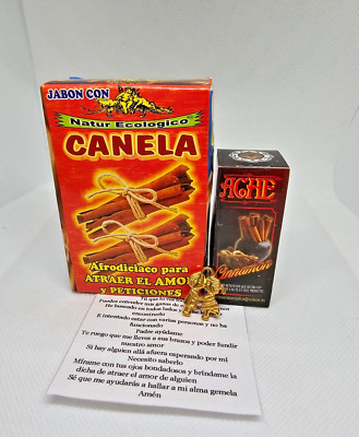 CANELA JABON Y EXTRACTO CON FEROMONAS / CINNAMON ATRAE AMOR DINERO SUERTE EXITO