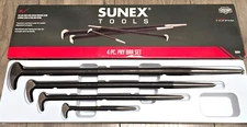 Sunex Tools 4pc Rolling Head Pry Bar/ Line Up Bar Set 6", 12", 16" & 20" #9804