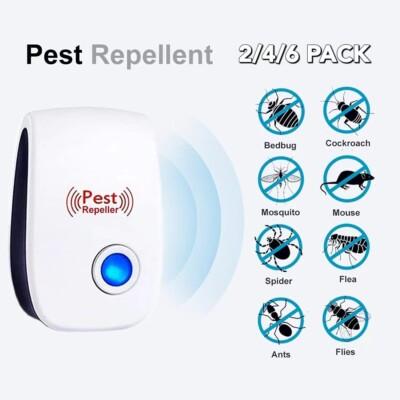 Electronic Ultrasonic Pest Reject Control E-Repeller Home Bug Rat Spider Roaches
