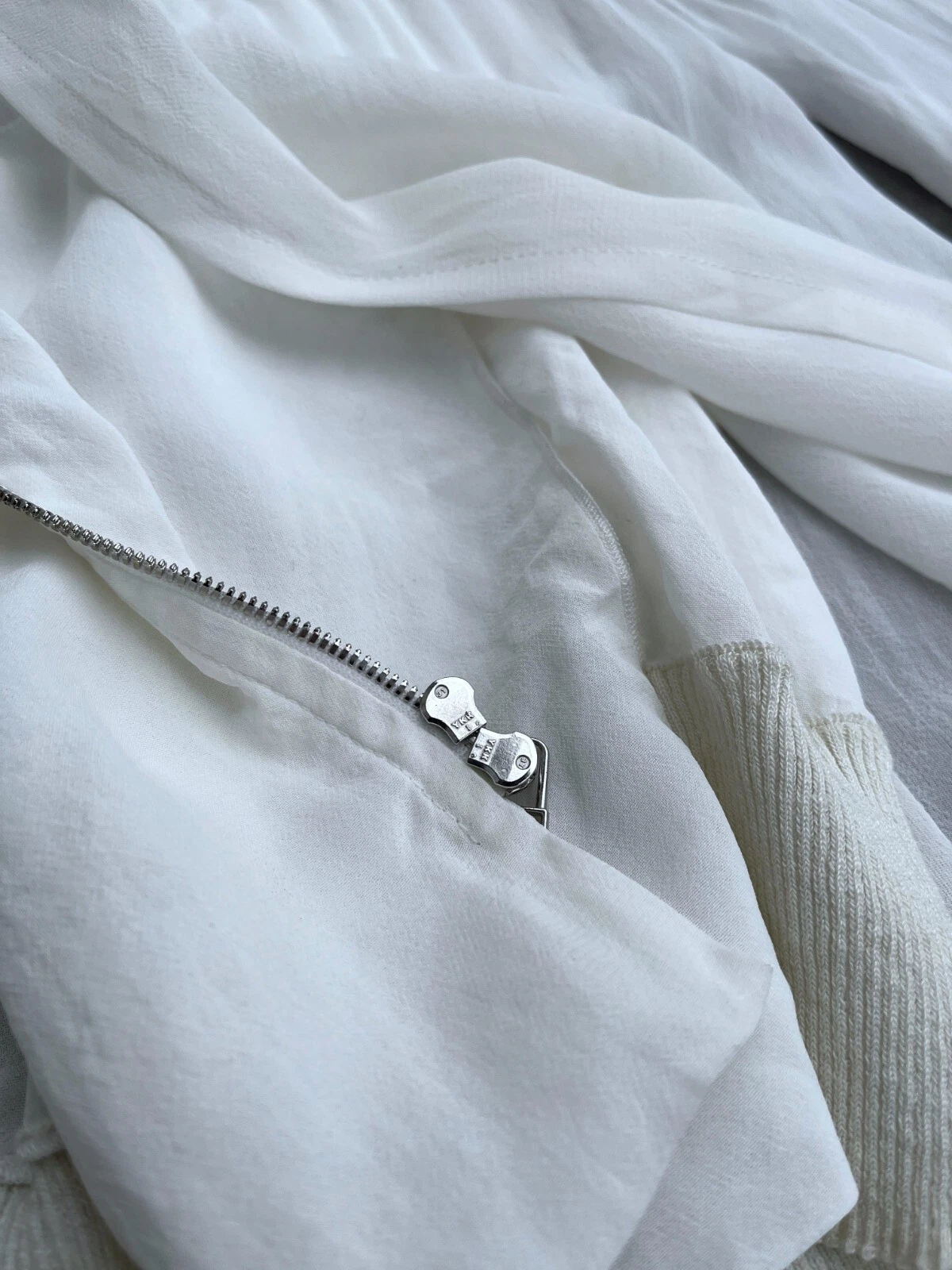 Stunning Women's ANNETTE GORTZ Layered Lagenlook Avant Garde Jacket Coat White M - product detail image 9