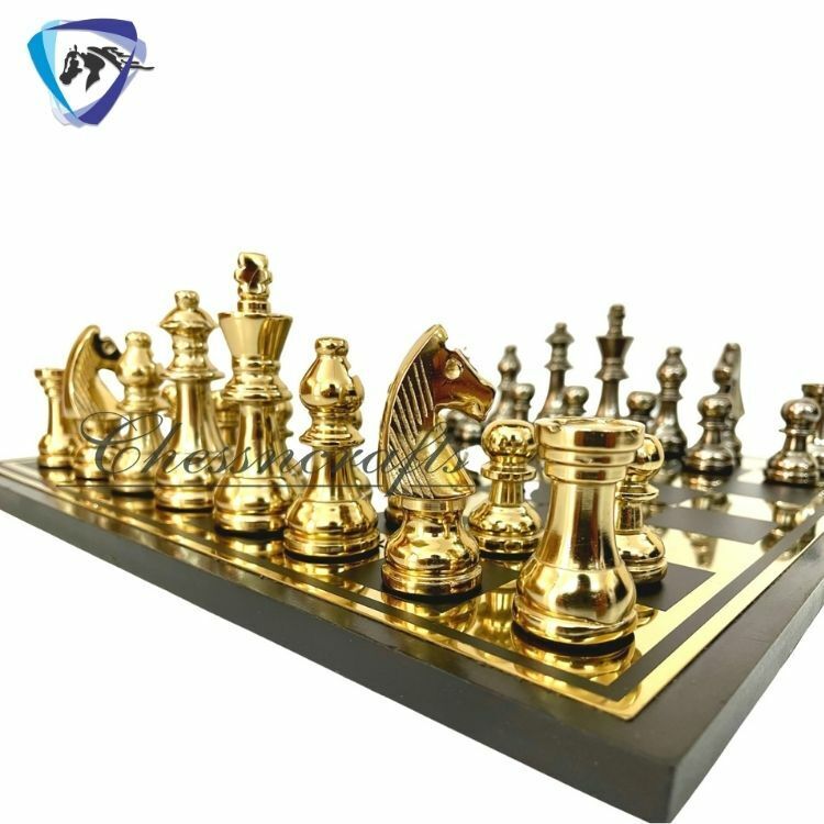 Official Chess Board & Polish Staunton Pieces Polish Foldable