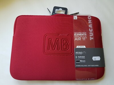 Tucano Red Second Skin Elements Hülle für MacBook AIR 11''