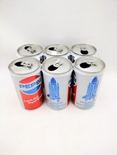 Vintage Pepsi Soda Can Salutes 1st NASA Space Shuttle Landing 1981 - 6 Pack