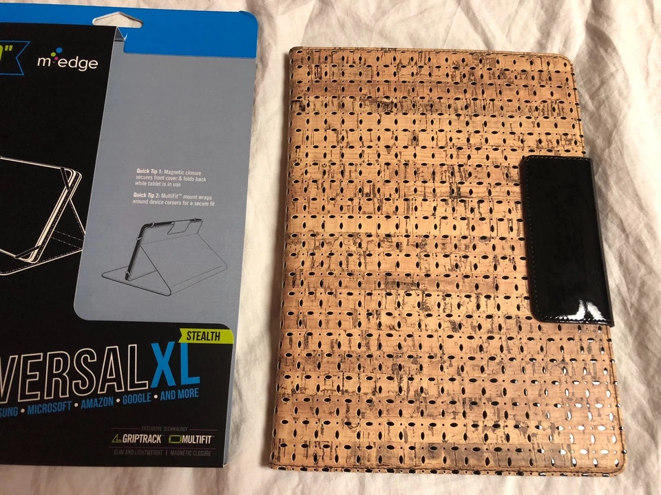 Lot of 5 M-Edge Universal XL Stealth Tablet Case Fits 9-10" Tablets Tan Cork NEW - Image 4 of 4