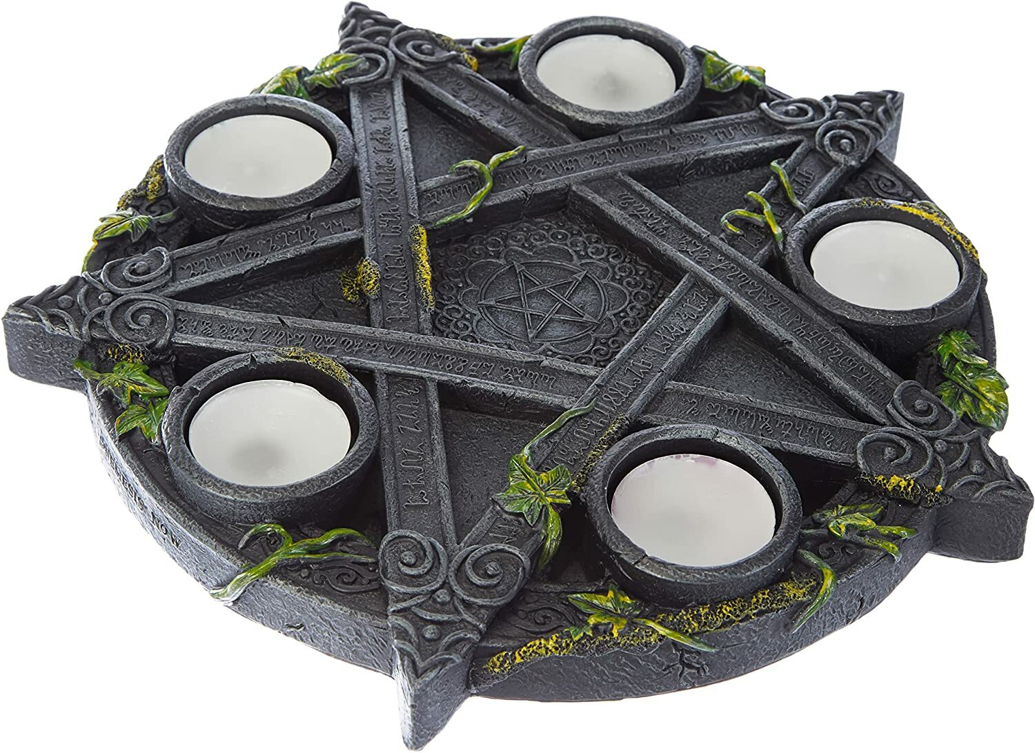 Nemesis Now B2538G6 Wiccan Pentagram Tealight Holder 255cm Black Resin 11490₽