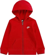 NEW Toddler Boy's Nike Club Full Zip Hoodie Red Size 2T MSRP $42.00