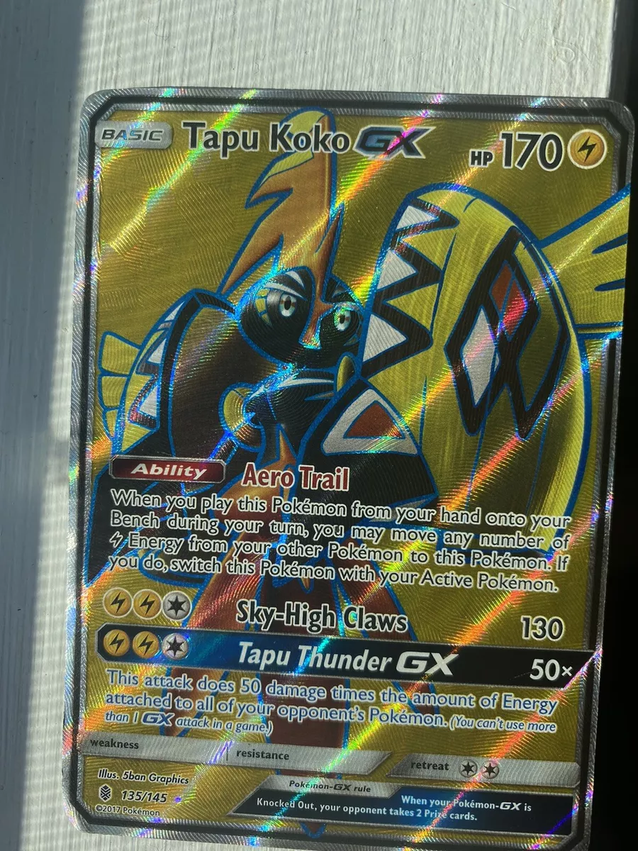 Pokemon - Tapu Koko-GX - 135/145 - Full Art Ultra Rare - Sun & Moon:  Guardians Rising