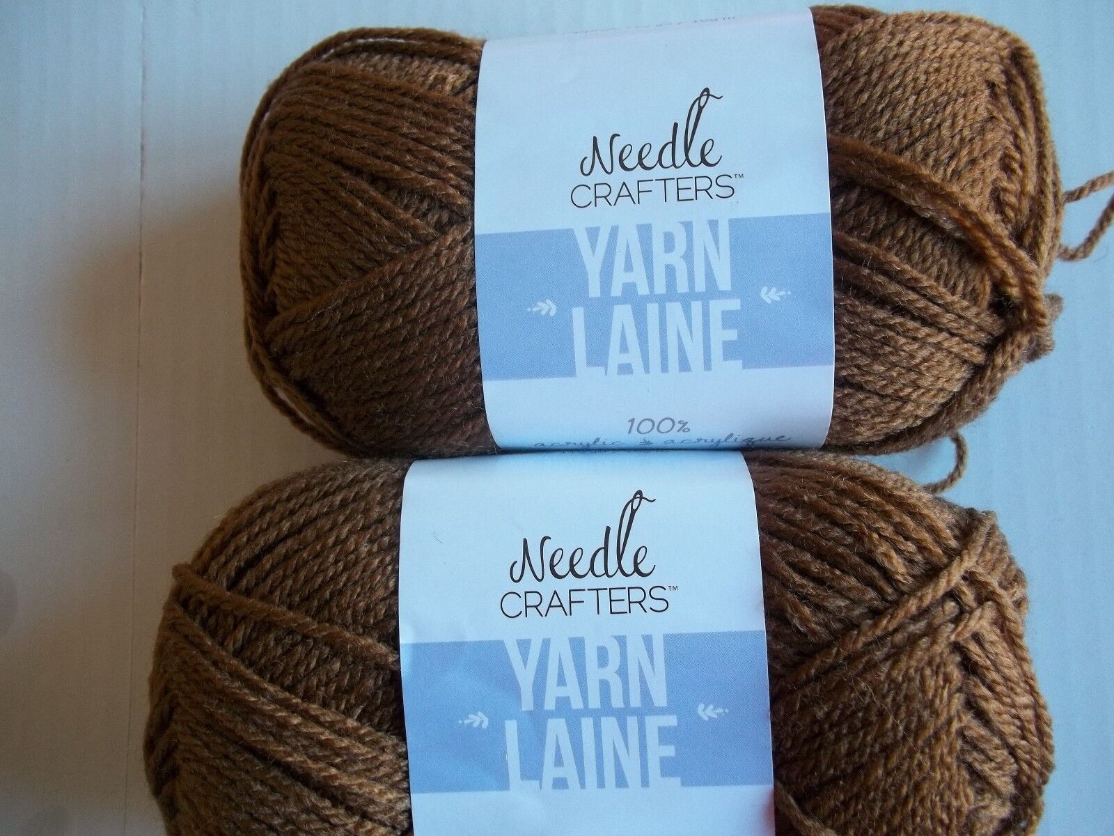Needle Crafters acrylic Max New Orleans Mall 66% OFF yarn Caffe brown lot 115 e of yds 2