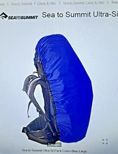 $52.95 Sea to Summit Ultra-Sil Pack Cover LARGE 70-95L BLUE Cordura Packable