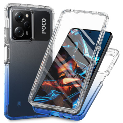 For Xiaomi Poco X5 Pro, Luxury transparent Acrylic 360° Full Screen Cover Case