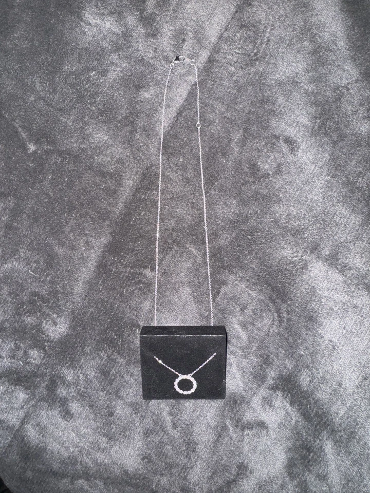 New In Box Kays jewelry 1/4 ctw 10ct white gold 19” circle of gratitude necklace - Image 2 of 4