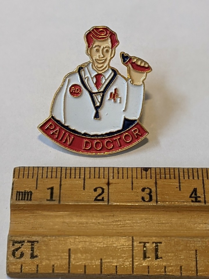 Vintage Pain Doctor Lapel Pin PD White Coat Management MD eBay