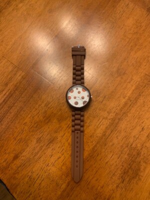 E Geneva 5573 Brown Large Face Stainless Untested