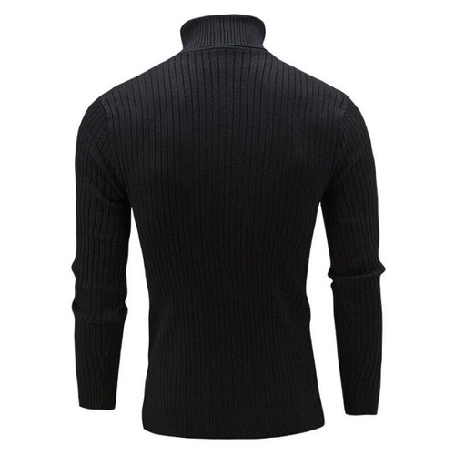 Mens Knitted Sweater Winter Warm Turtle Neck Jumper Pullover Casual Knitwear Top - Picture 8 of 30