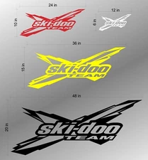 SKI-DOO Team X / Vinyl decal / Window, Snowmobile Sticker / Trailer Graphic