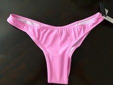 Victorias Secret VS Zuma Itsy Ruched Back Bikini Swim Bottom Pink Splash M Nwt