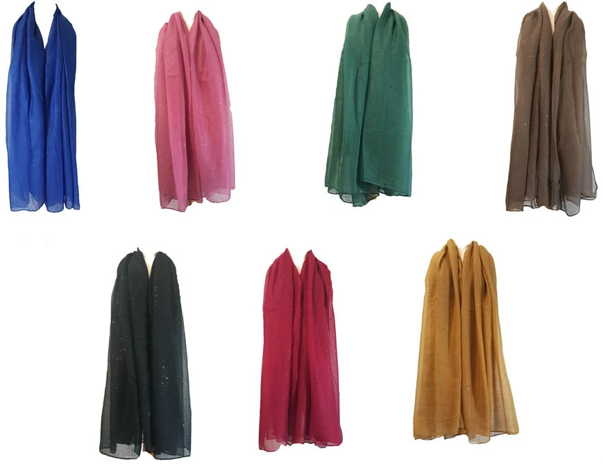 Châle Foulard Noir à Motifs Floraux Légers En Viscose Et Lin - 185x85 Cm | Accessoire D'été Léger