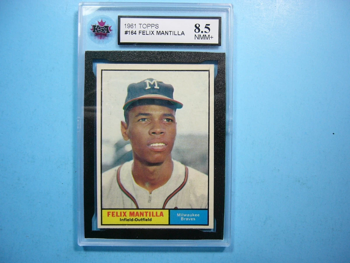 1961 TOPPS MLB BASEBALL CARD #164 FELIX MANTILLA KSA 8.5 NM/MINT+ 