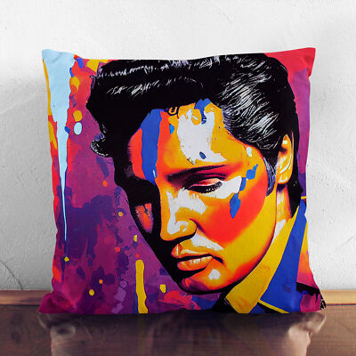 Plump Cushion Paint Splashed Elvis Presley Abstract Scatter Throw  Pillow UK