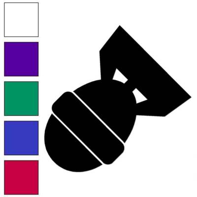 Bomb Nuke, Vinyl Decal Sticker, Multiple Colors & Sizes #6894
