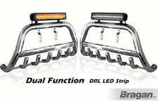 Bull Bar + LED Light Bar For Volkswagen Caddy 2004 - 2010 Detachable Name Plate