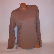 Victoria Secret PINK T Shirt Small Tan Light Brown Solid Oversized Loose Fit New