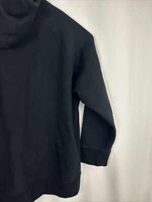 PNB nation black zip up hoodie Sweater gold stud logo mens size