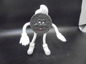 Vintage Anthropomorphic Oreo Cookie 4.5" Bendable Man Advertisement Toy Figure