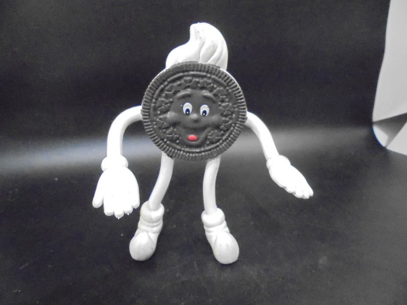 Vintage Anthropomorphic Oreo Cookie 4.5" Bendable Man Advertisement Toy Figure