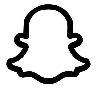 AUTOCOLLANT Snapchat Noir 10 CM SUR 10 CM Social Media - Photo 1/3