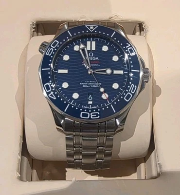 OMEGA Seamaster Diver 300M Blue 42mm Co-Axial Master Automatic Men's Watch, good - Image 1 of 4