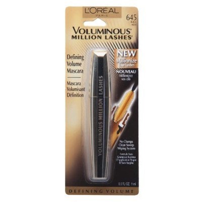L'Oreal Paris Voluminous Million Lashes Mascara 645 Black 0.3 fl oz - New