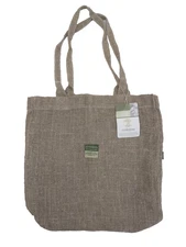 NWT ECOLUTION Tote Bag 100% Hemp Vintage Shopping Book Brown RaRe