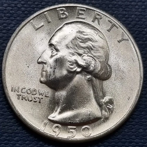1950 S Washington Quarter 25c Silver BU UNC GEM Brilliant Uncirculated #97364