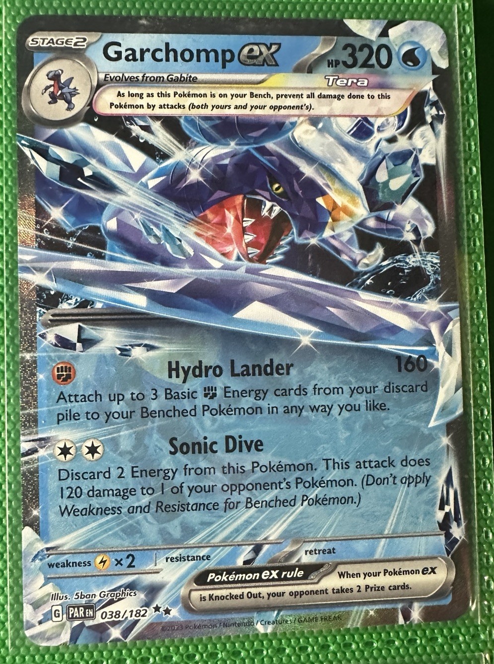 Pokemon Garchomp ex 038/182 Paradox Rift Double Rare NM