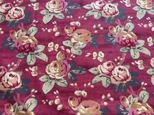 Unused Laura Ashley 2000 floral cotton curtain fabric  - by the M,  Annesley